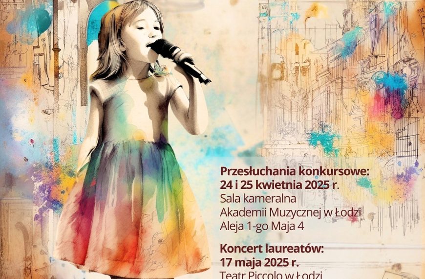 Plakat przeglad piosenki o Łodzi