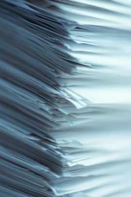 Close-up of a stack of paper